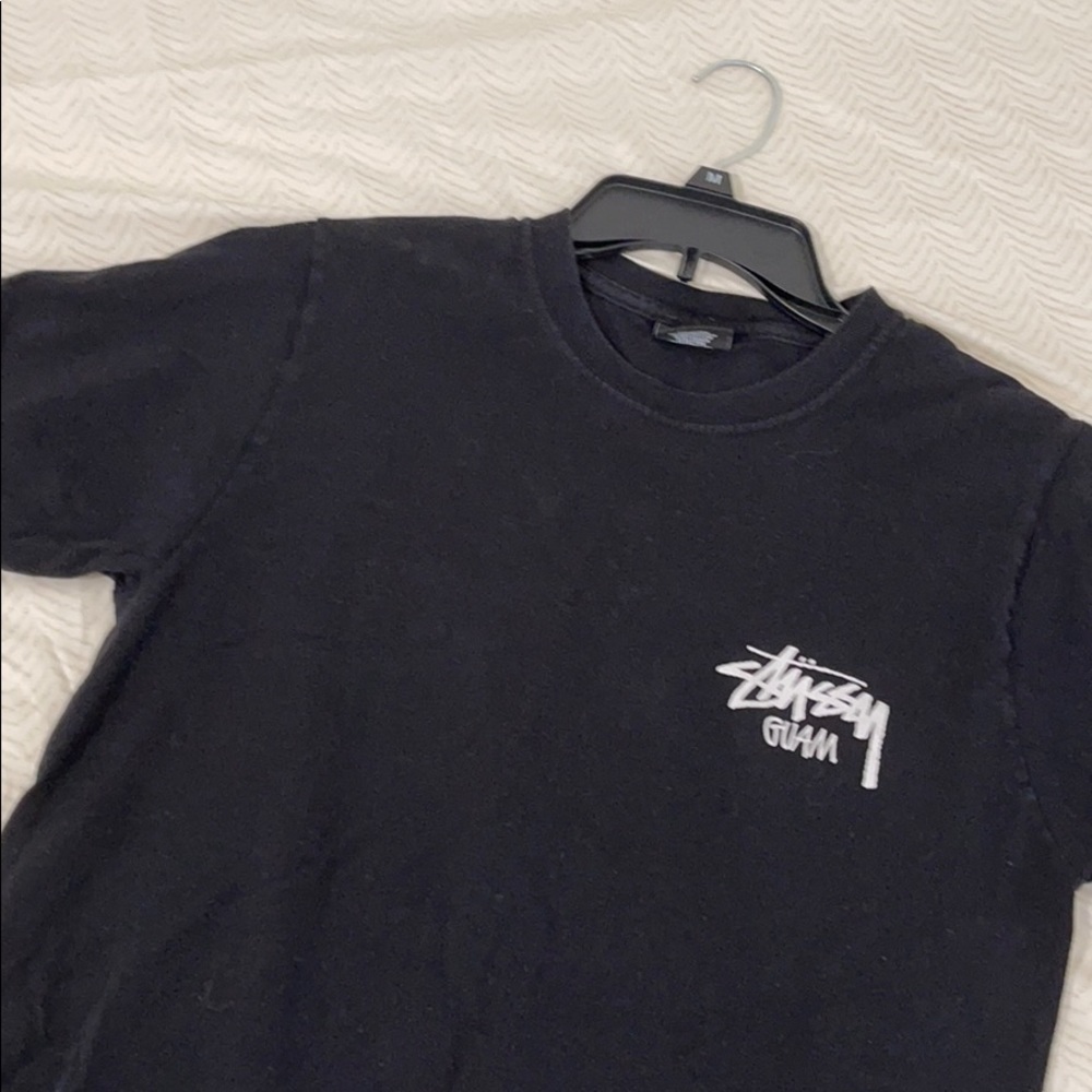 Stussy black classic tee Guam edition